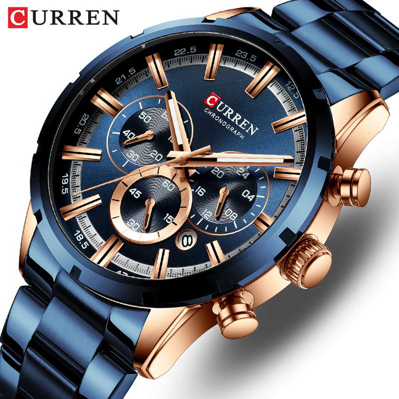 Curren Men's Watch Blue Dial S - Men Accessories For Wrist 评论和价格
