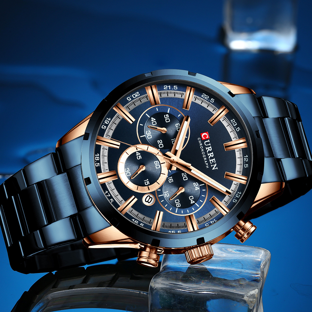 Curren Men's Watch Blue Dial S - Men Accessories For Wrist 评论和价格
