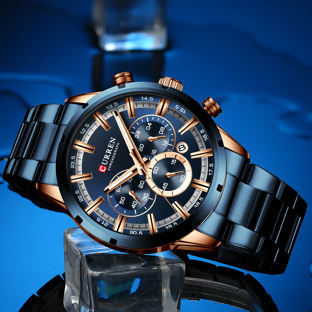 Curren Men's Watch Blue Dial S - Men Accessories For Wrist 评论和价格
