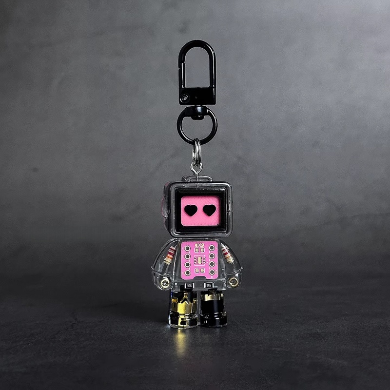 New Luminous Robot Keychain, B - Men Accessories Bag 评论和价格