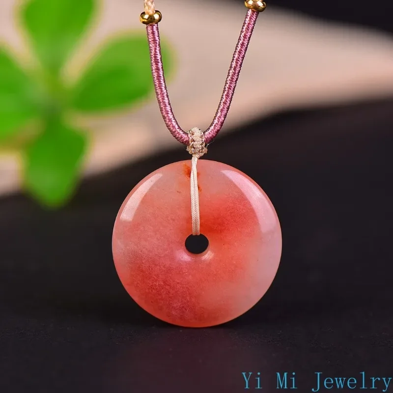 Natural Golden Jade Peach Blos - Men Accessories Jewellery 评论和价格