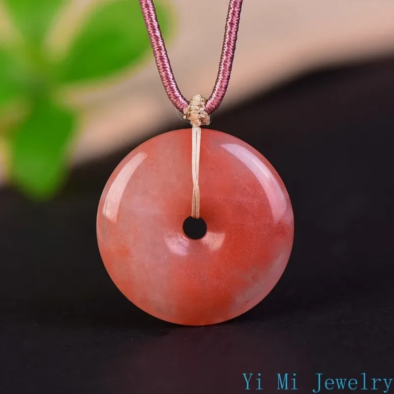 Natural Golden Jade Peach Blos - Men Accessories Jewellery 评论和价格