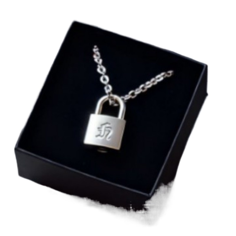 Smooth Matte Finish Metal Lock - Men Accessories Jewelry 评论和价格