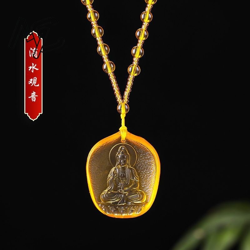 Chinese Yellow crystal Water D - Men Accessories Jewellery 评论和价格