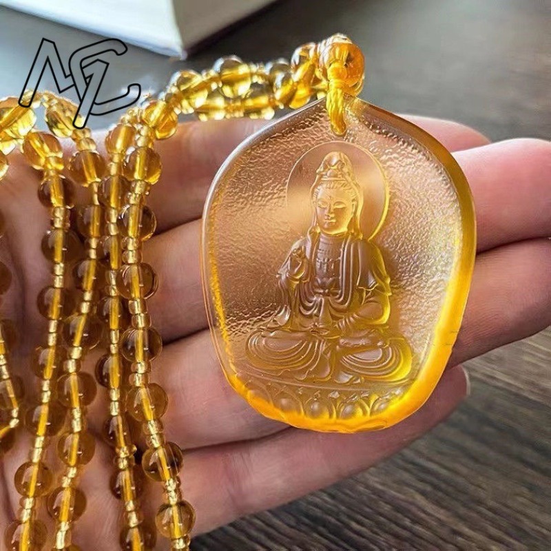 Chinese Yellow crystal Water D - Men Accessories Jewellery 评论和价格