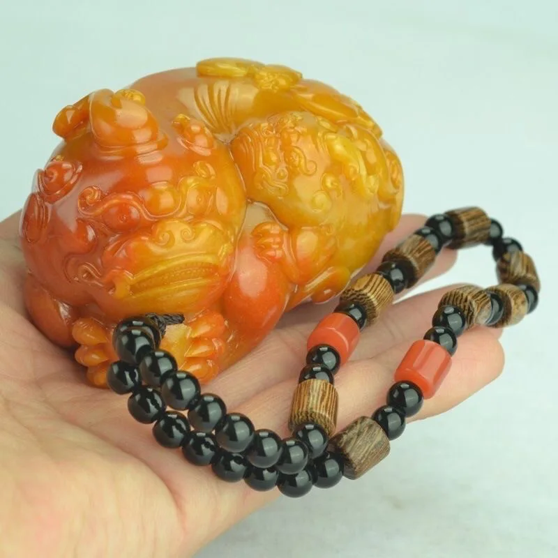 Natural Huang Longyu Pixiu Pen - Men Accessories Jewellery 评论和价格