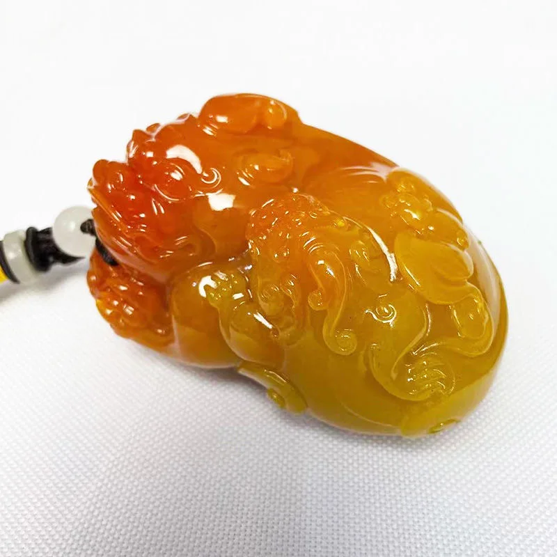 Natural Huang Longyu Pixiu Pen - Men Accessories Jewellery 评论和价格